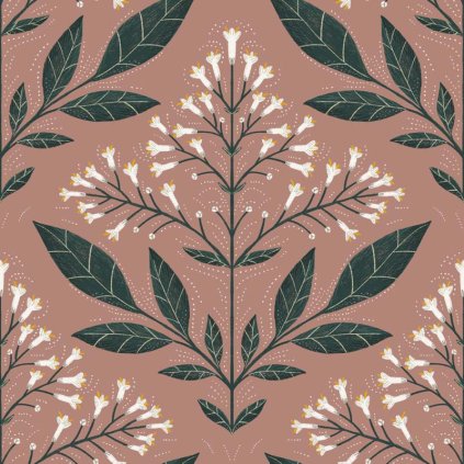 Emilys flower dark pink wall
