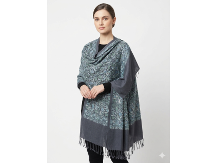 IndiPashmina Woolen Deep Forest