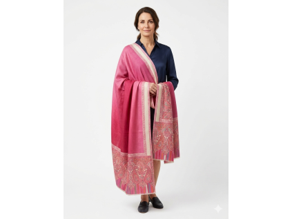 IndiPashmina Woolen Pink Grace