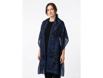 IndiPashmina Woolen Blue Art