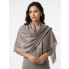 IndiPashmina Kašmír Zari Silver Taupe