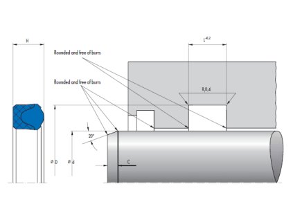 187162 kolbenstangenhulse 25 x 33 x 6 s8 merkel simrit