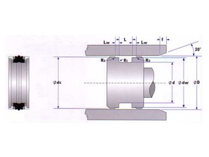 190351 doppelt wirkende kolbendichtung 75 x 55 x 22 4 6 35 mdb dlw