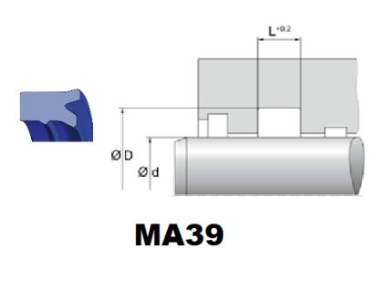 192103 kolbenstangenhulse 85 x 100 x 12 ma39 au95 dichtomatik