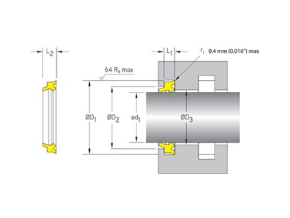 Doppelt Wischerring 22,2 x 30,4 x 6 / 4,5 MHRW PU DBI