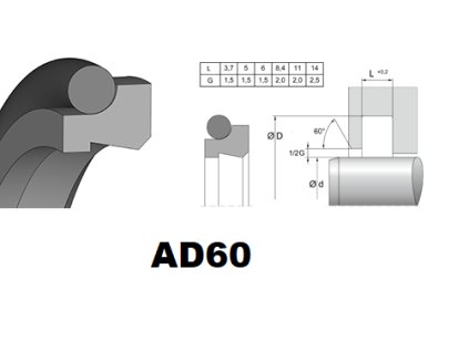 Teflon Wischerring 80 x 88,8 x 6 / 6 AD60 PTFE Dichtomatik