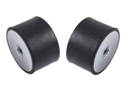Zylinderförmiger Stiller Block-Typ 3 (Nuss - Nuss) Durchmesser 20mm / Höhe 15mm, M5