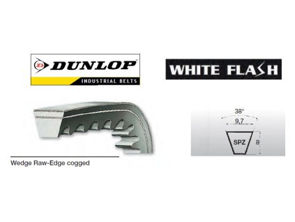 203110 keilriemen xpz 9 7 x 1900 lw 1913 la dunlop white flash