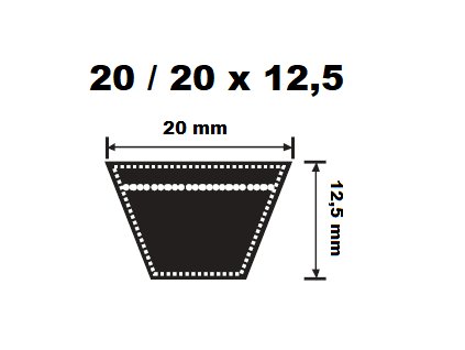 210046 keilriemen bc 20 x 4000 li 4050 lw stoutbelt