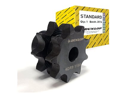 Kettenrad mit Nabe 06 B-2 / 16 Zähne , Material Stahl , Dunlop