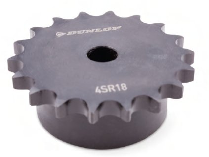 Kettenrad mit Nabe 12 B-1 / 26 Zähne , Material Stahl , Dunlop