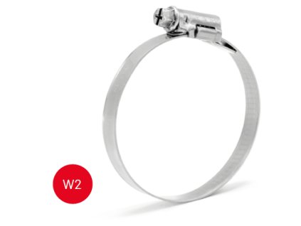 Schlauchschelle 140-160/9 W2 ASFA-L , MIKALOR 03016680 , (Edelstahlband und Verschluss AISI 430, verzinkte Schraube)