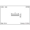 Pryžový profil obdélníkový mikroporézní do 18 cm (cena za 1 metr) (Typ Pryžový profil obdélníkový mikroporézní EPDM 6 x 3 cm (cena za 1 metr))