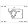Pryžový profil pro automobilový průmysl mikroporézní 26 - 30 cm (cena za 1 metr) (Typ Pryžový profil pro automobilový průmysl mikroporézní EPDM 30 x 16,5 cm (cena za 1 metr))