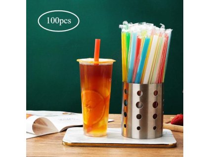 Bubble Tea brčka (recycled), různé barvy, 12x230mm