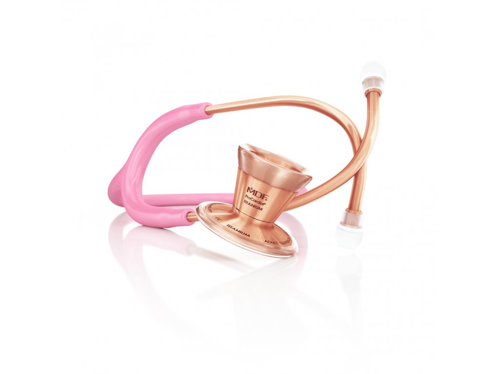 MDF ProCardial Titanium - Pink Rose Gold, kolekce, design, diagnostický nástroj, odolnost, hravost, auskultace, ergonomický design, systém acoustic pyramid chamber, trubice, kanál, pružné hadičky, bez latexu, ergonomax, konstrukce a safetylock, pohodlnost, spolehlivost, bezpečnost, True Bell, True Diaphragm, olivky comfortseal, fonendoskop, stetoskop, silikon, poddajný, náhradní díly zdarma, Free-Parts-For-Life, olivky, membrány, nestudivé kroužky, jmenovky, MDF instruments, tradice, pečlivá výroba, spolehlivost, funkčnost, MDF ProCardial Titanium - Pink Rose Gold, kolekcja, design, narzędzie diagnostyczne, trwałość, zabawa, osłuchiwanie, ergonomiczny kształt, system komór piramidy akustycznej, tuba, kanał, elastyczna rurka, bez lateksu, ergomax, konstrukcja i blokada bezpieczeństwa, komfort, niezawodność, bezpieczeństwo, True Bell, True Diaphragm, oliwki Comfortseal, stetoskop, silikon, giętkie, bezpłatne części zamienne, Free-Parts-For-Life, oliwki, membrany, pierścienie nienabijane, plakietki z imionami, instrumenty MDF, tradycja, staranna produkcja, niezawodność , funkcjonalność , MDF797TRG01 P1 1