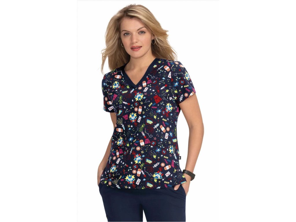 Medical gown koi Lulu women's superhero INFINITE MedStyle