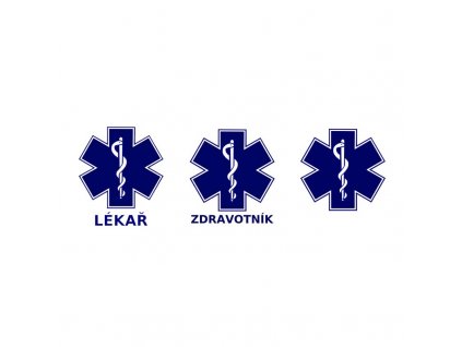 Vnější samolepka, sklo auta, auto, samolepka, modrá hvězda života, lékař, zdravotník, 12x12 cm, obr web, Naklejka zewnętrzna, szyba samochodowa, samochód, naklejka, niebieska gwiazda życia, lekarz, ratownik medyczny, 12x12 cm, obraz internetowy