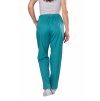 Kalhoty INFINITE MedStyle dámské - tyrkysové, pohled zezadu, velikost XS, S, M, L, XL, XXL, Spodnie damskie INFINITE MedStyle - turkusowe, rozm. XS, S, M, L, XL, XXL