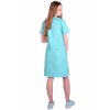 Zdravotnické šaty INFINITE - mint, pohled zezadu, délka nad kolena, (Velikost XXL)