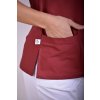 Lékařská halena INFINITE MedStyle vínová - dámská, detail na kapsu, (Velikost XXL)