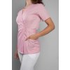 Zdravotnická halena INFINITE Flex Florence - růžová, pohled zepředu, prostorné kapsy