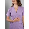Zdravotnická halena INFINITE Flex Florence - fialová, pohled zepředu, elegantní střih