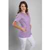 Zdravotnická halena INFINITE Flex Florence - fialová, pohled zepředu, prostorné kapsy