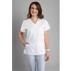 Zdravotnická halena INFINITE Flex Rita Stretch - bílá, pohled zepředu, prostorné kapsy