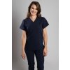 Zdravotnická halena INFINITE Flex Rita Stretch - tmavě modrá, pohled zepředu, elegantní střih