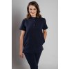 Zdravotnická halena INFINITE Flex Mary Stretch - tmavě modrá, pohled zepředu, elegantní střih