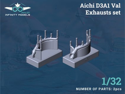 INF 3206 3+ Aichi D3A1 Val Exhaust set