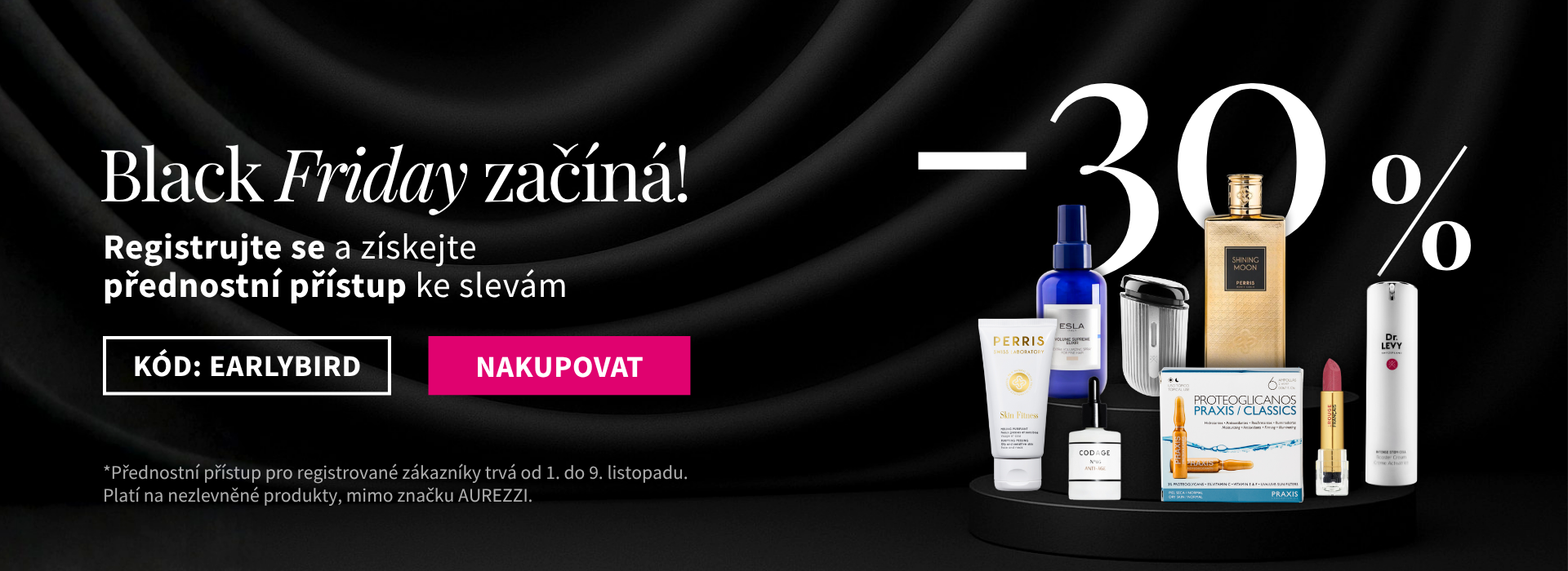 Registrujte se a získejte exkluzivní přístup ke slevám –30 % s kódem EARLYBIRD