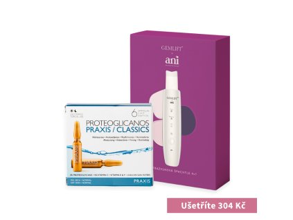 Ultrazvuková špachtle 4v1 + Hydratační ampule Praxis – Classics 6 ks