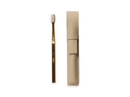 kit007 leather case flapbeige toothbrush soft 1