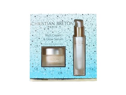 Rozjasňujúca a hydratačná darčeková sada s krémom a sérom  Rich Cream & Glow Serum