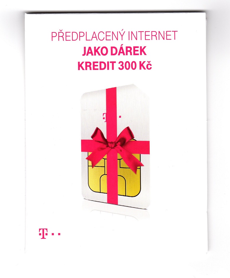 Κάρτα SIM δεδομένων T-Mobile 200 CZK + 100 CZK μπόνους