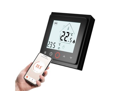 full HD T500WIFI front czarny termostat pokojowy termostat do ogrzewania podlogowego termostat wifi