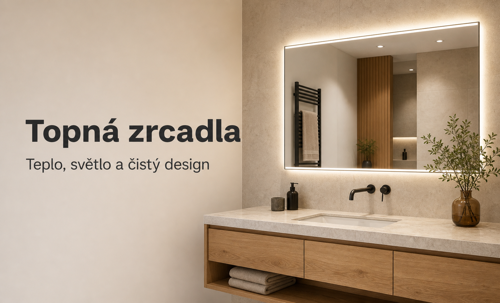 Topná zrcadla s čistým designem