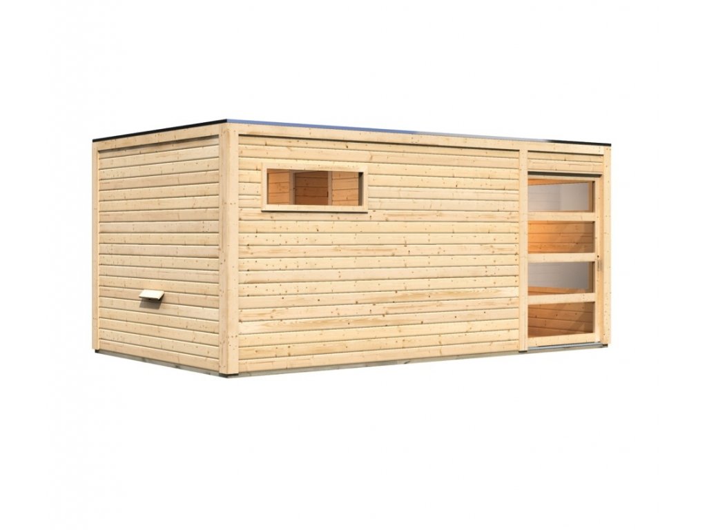 Venkovní finská sauna s předsíní Woodia WO16