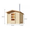 finská sauna KARIBU BOSS 1 (40417) s předsíní natur SET LG3778