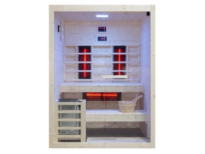 Sauna ProWell COMBI C1 Hemlock RedGlass