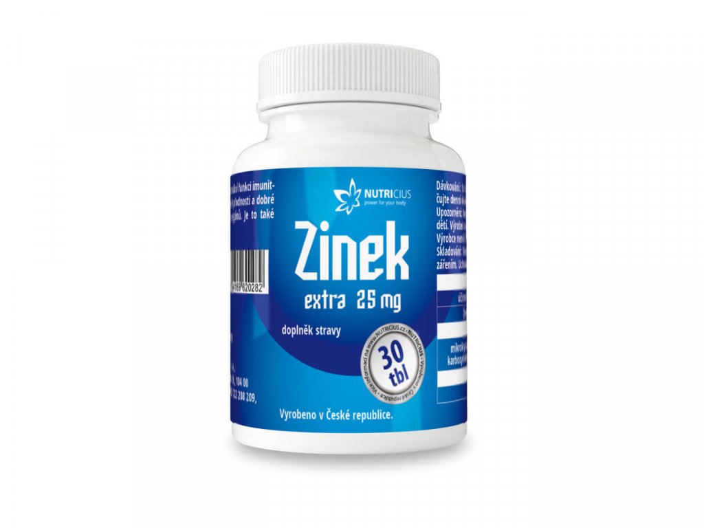 nutricius vitamín Zinek extra 25 mg 30 tablet