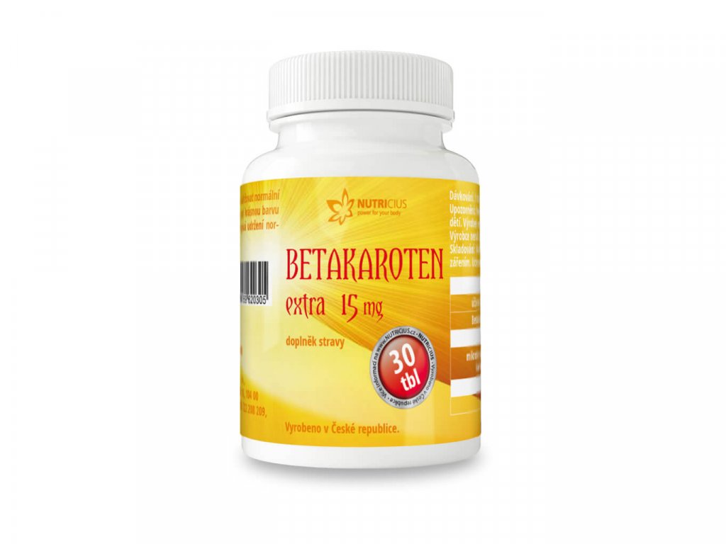 nutricius betakaroten extra 15 mg 30 tablet