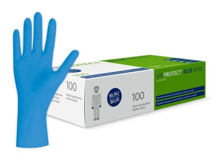 uniprotect nitrilove rukavice modre unigloves