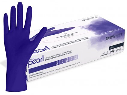kobaltové nitrilové rukavice unigloves cobalt pearl 2024