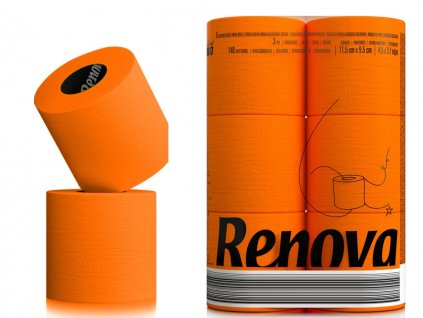 oranžový toaletni papir renova