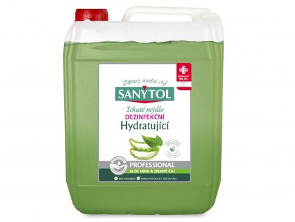 sanytol dezinfekcni hydratujici mydlo aloe vera a zeleny caj professional 5 litru kanystr