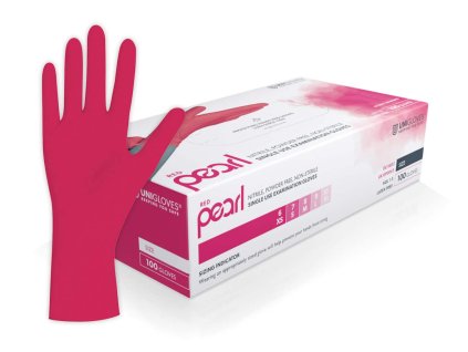 červené nitrilové rukavice unigloves red pearl 2025