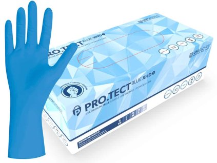 nitrilove rukavice protect XHD prodlouzene modre